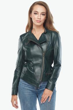 Francesca Hakiki Kadın Deri Ceket Yeşil