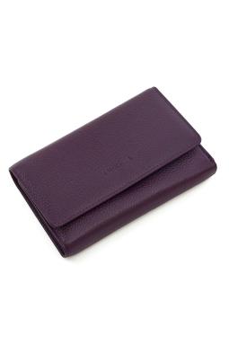 Optima Натуральный Женский Кожаный Кошелек Сливовый