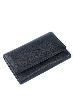 Женский кошелек из натуральной кожи Optima, черный