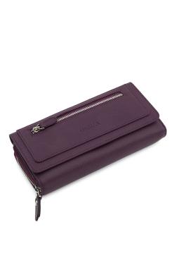 Jasei Hakiki Deri Kadın Cüzdan Mürdüm