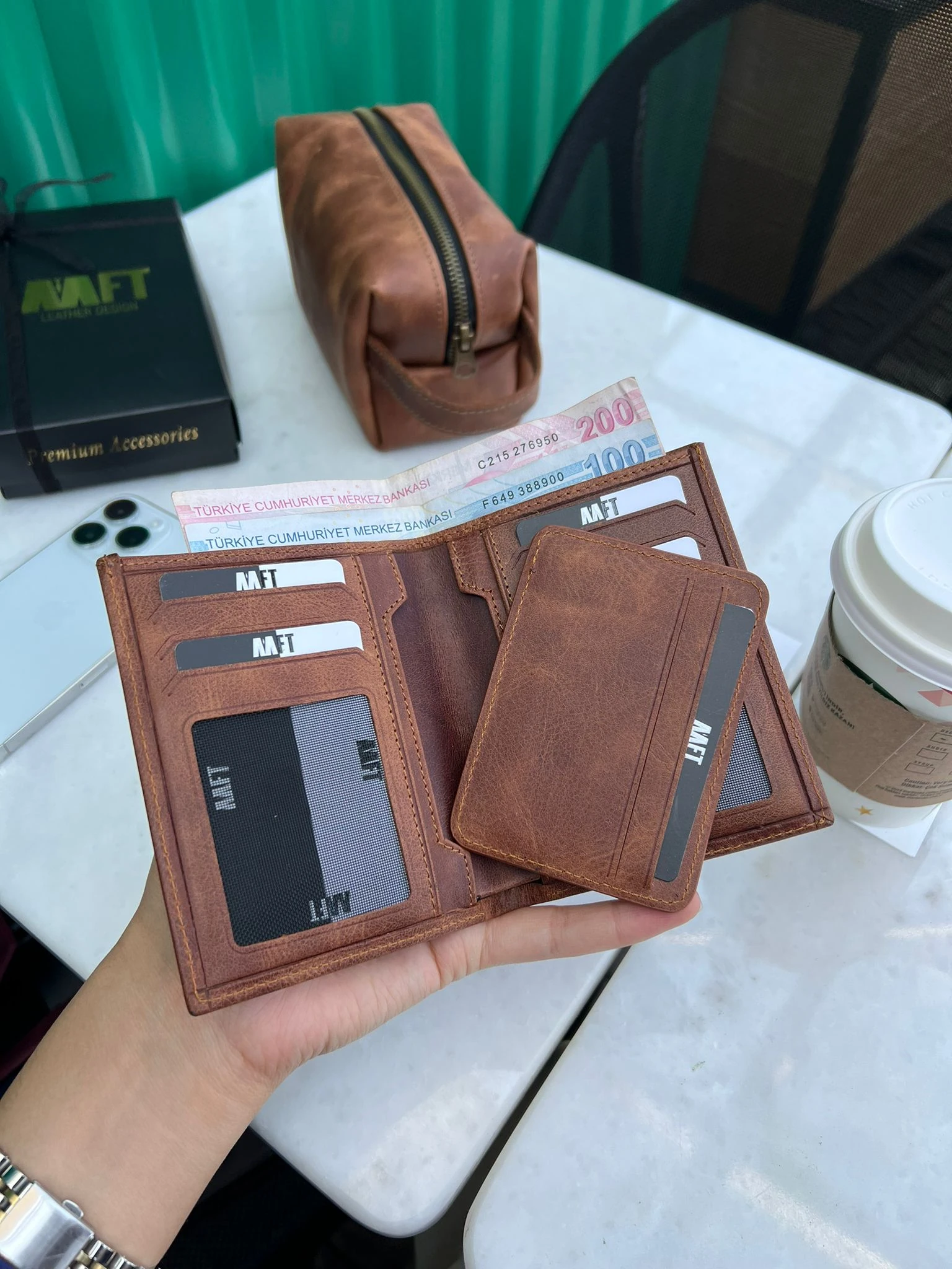 Gloria 1421 Hakiki Deri Erkek Cüzdan Taba