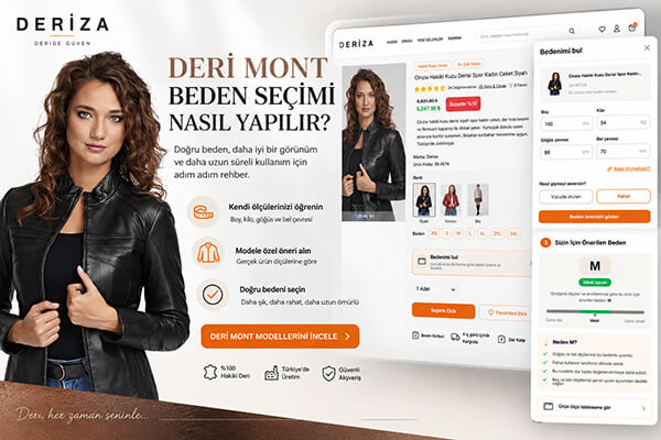 Deri mont beden seçimi nasıl yapılır Deriza beden rehberi